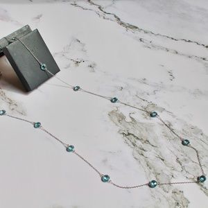 Blue Topaz Sterling Silver Necklace